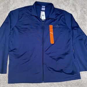 Adidas Men's Full Zip Tricot Track Jacket Blue Size 2XL NWT